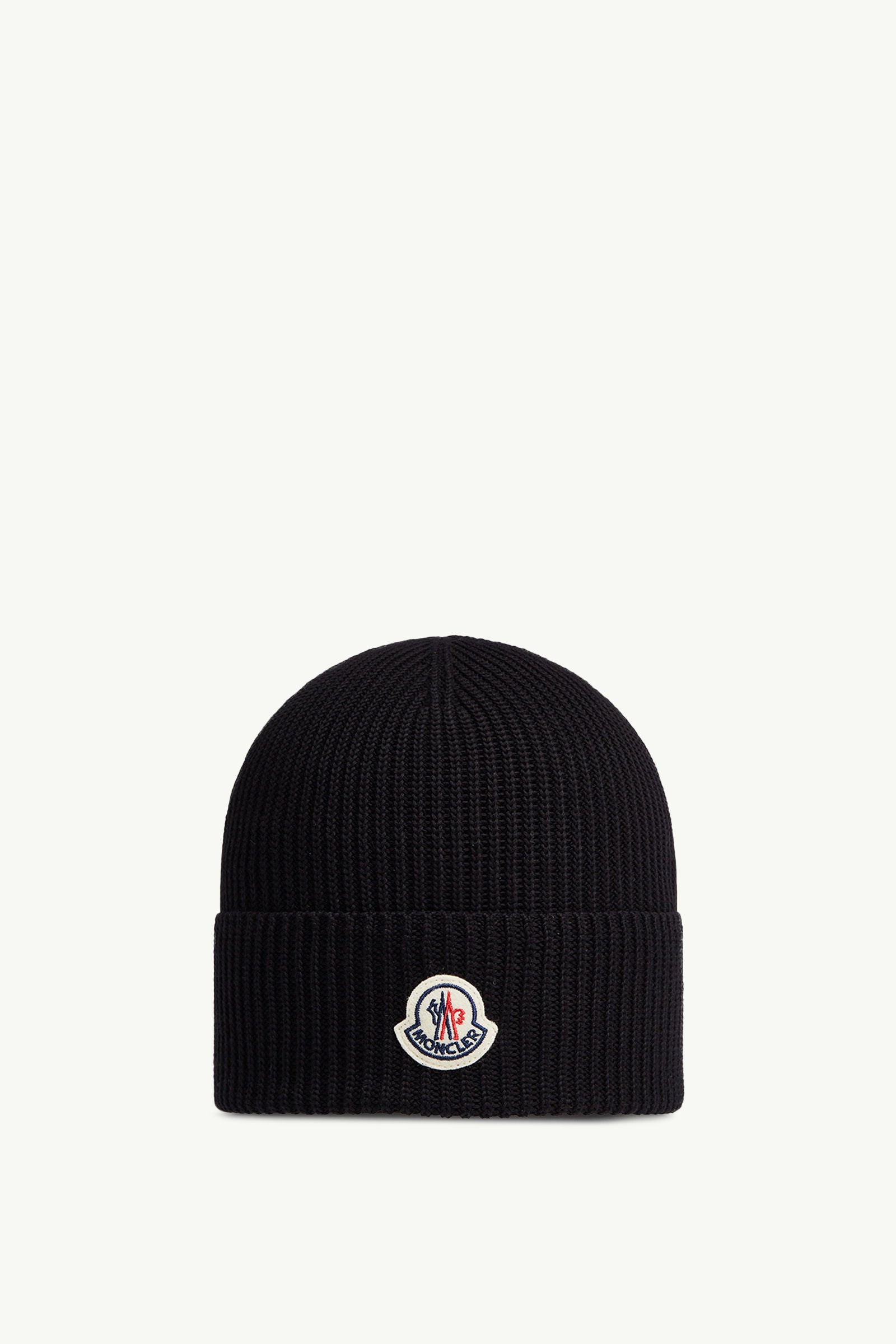 Cotton Beanie Men Black Moncler