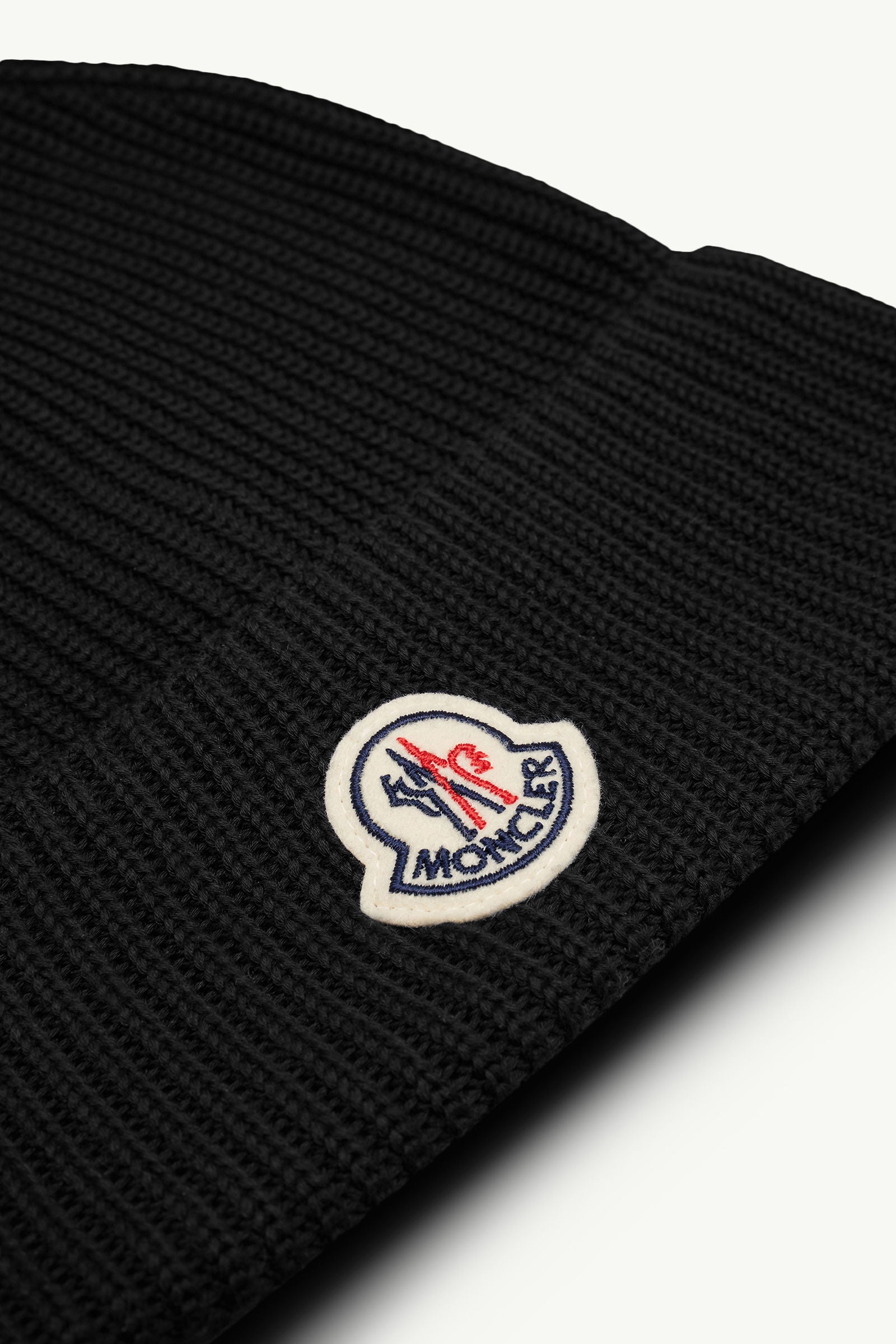 Cotton Beanie Men Black Moncler