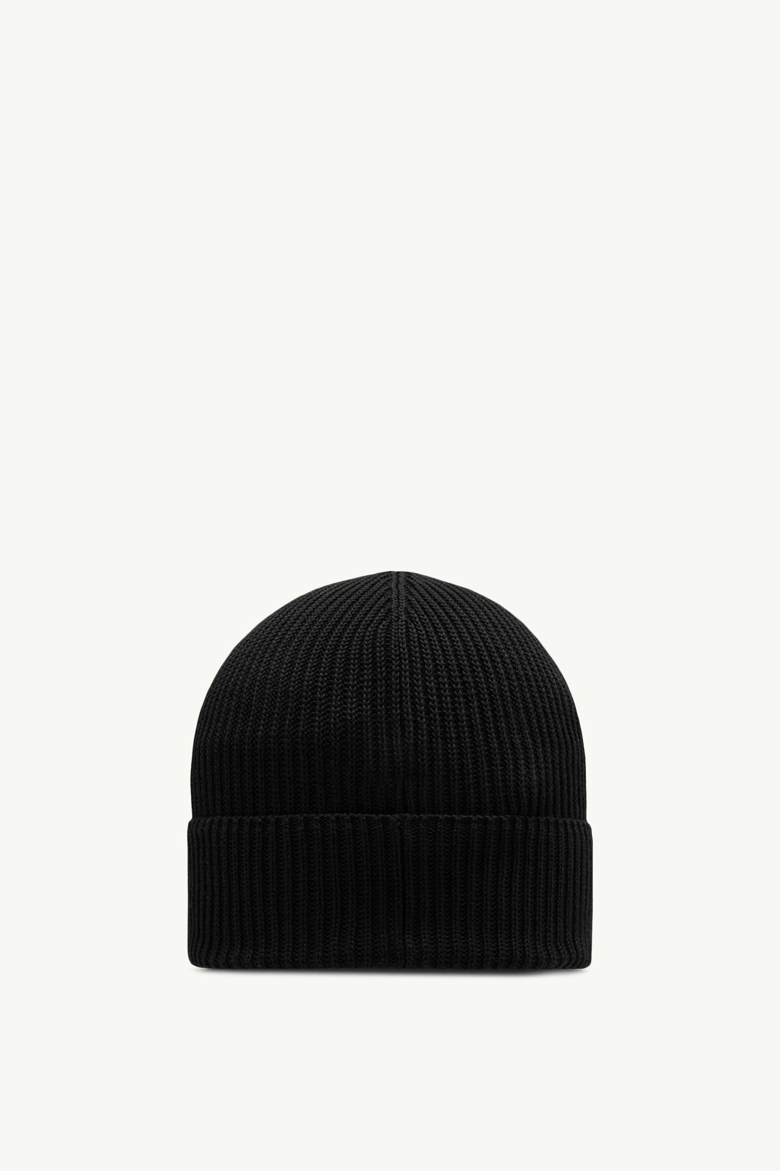 Cotton Beanie Men Black Moncler