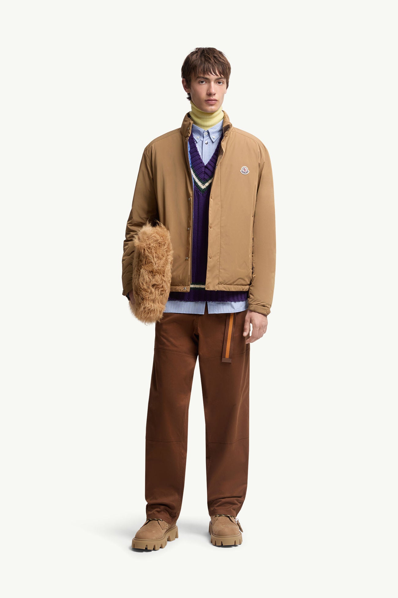 Epine Short Down Jacket Men Beige