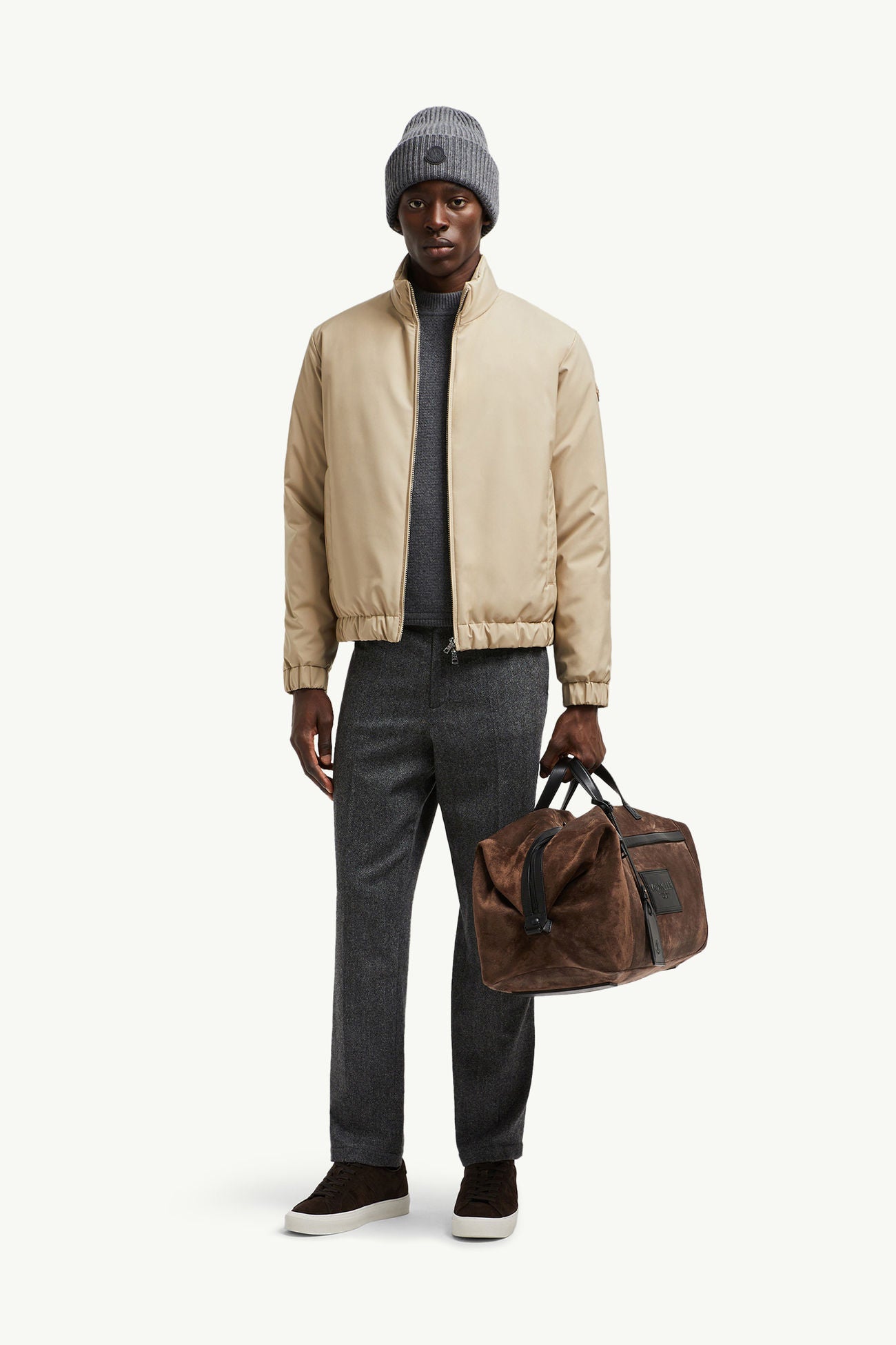 Luserna Short Down Jacket Men Beige Moncler