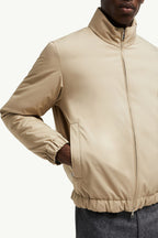 Luserna Short Down Jacket Men Beige Moncler