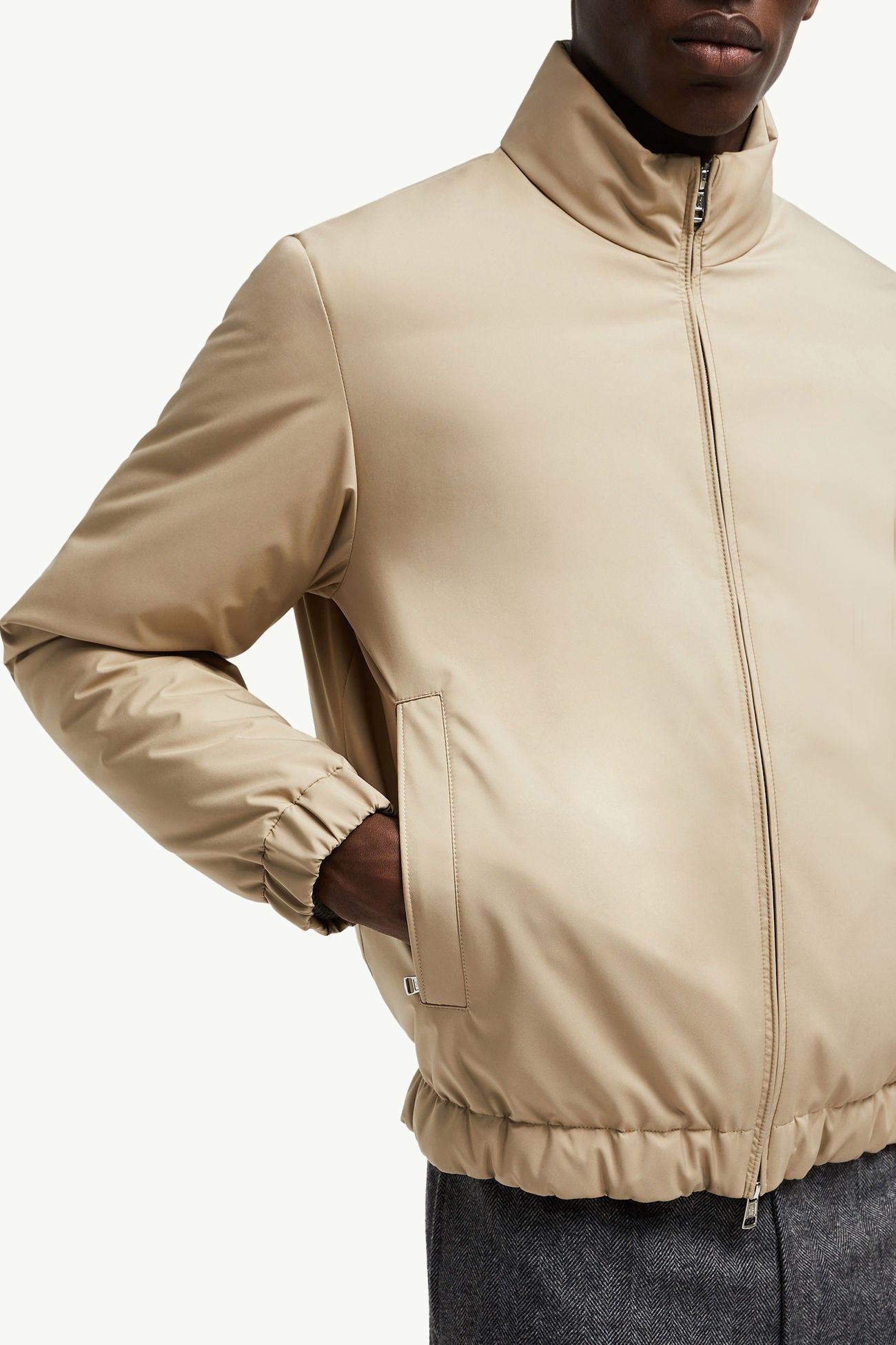 Luserna Short Down Jacket Men Beige Moncler