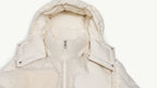 Candes Hooded Teddy Intarsia Short Down Jacket Men White Moncler