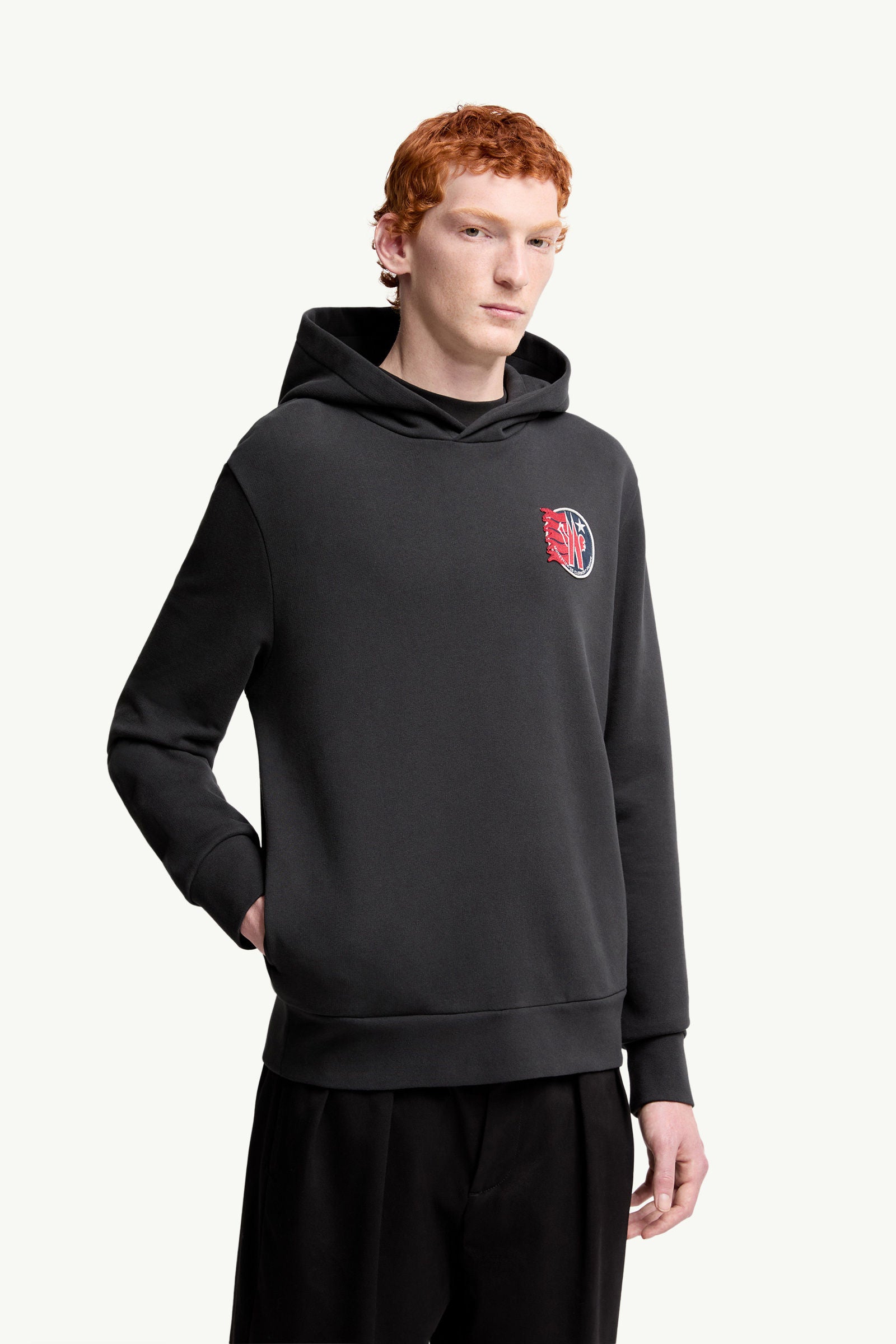 Star Logo Patch Cotton Hoodie