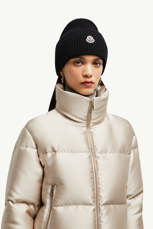 Wool Beanie Women Black Moncler